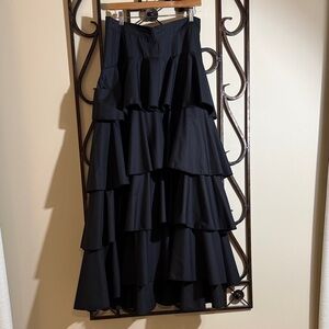 Worn Once - EXCELLENT CONDITION- Elegant Black Tiered Skirt